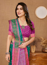 Mild Saree in Rama Colour